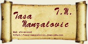Tasa Manzalović vizit kartica